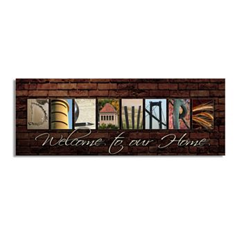 Delaware "Welcome" Block Wall Art