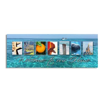 Florida "Welcome" Block Wall Art