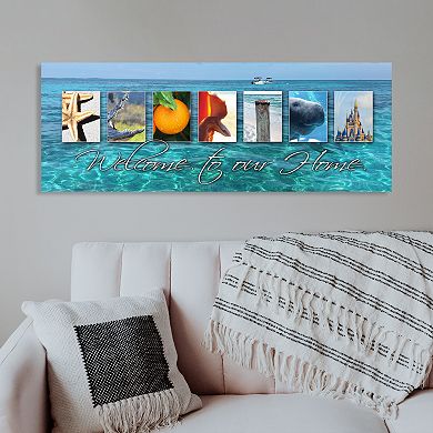 Florida "Welcome" Block Wall Art