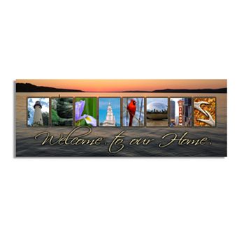 Illinois "Welcome" Block Wall Art