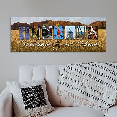 Personal-Prints "Indiana - State Welcome" Block Mount