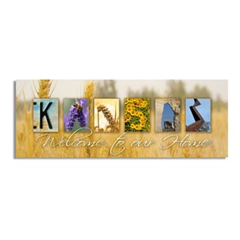 Personal-Prints "Kansas - State Welcome" Block Mount Wall Art