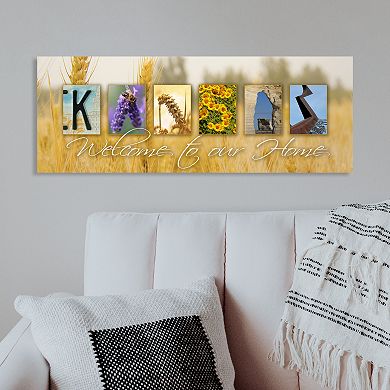 Personal-Prints "Kansas - State Welcome" Block Mount Wall Art
