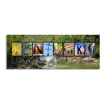 Personal-Prints "Kentucky - State Welcome" Block Mount Wall Art