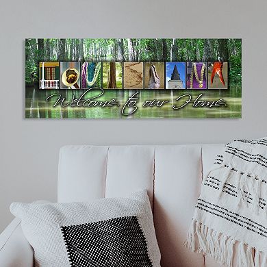 Personal-Prints "Louisiana - State Welcome" Block Mount Wall Art