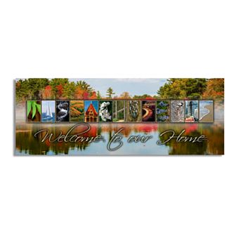 Massachusetts "Welcome" Block Wall Art