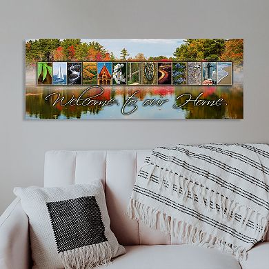 Massachusetts "Welcome" Block Wall Art