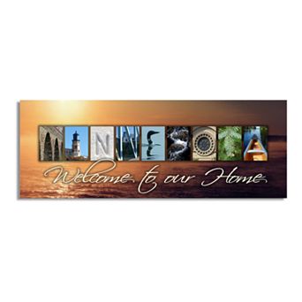 Personal-Prints "Minnesota - State Welcome" Block Mount Wall Art
