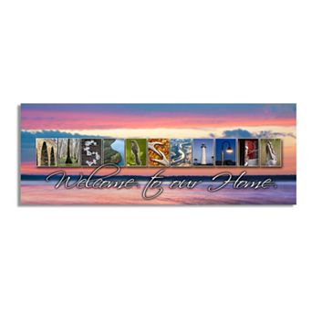 Personal-Prints "Mississippi - State Welcome" Block Mount Wall Art