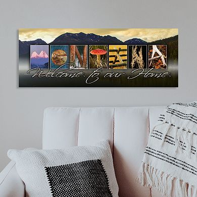 Personal-Prints "Montana - State Welcome" Block Mount Wall Art