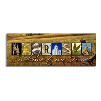 Nebraska "Welcome" Block Wall Art