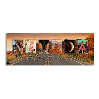 Personal-Prints "Nevada - State Welcome" Block Mount Wall Art