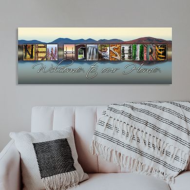 Personal-Prints "New Hampshire - State Welcome" Block Mount Wall Art