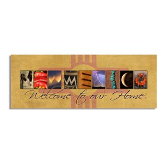 New Mexico "Welcome" Block Wall Art