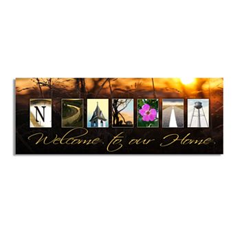 North Dakota "Welcome" Block Wall Art
