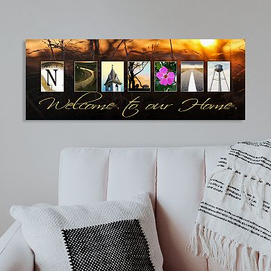 North Dakota "Welcome" Block Wall Art