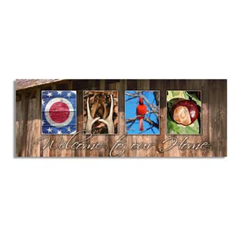 Ohio "Welcome" Block Wall Art