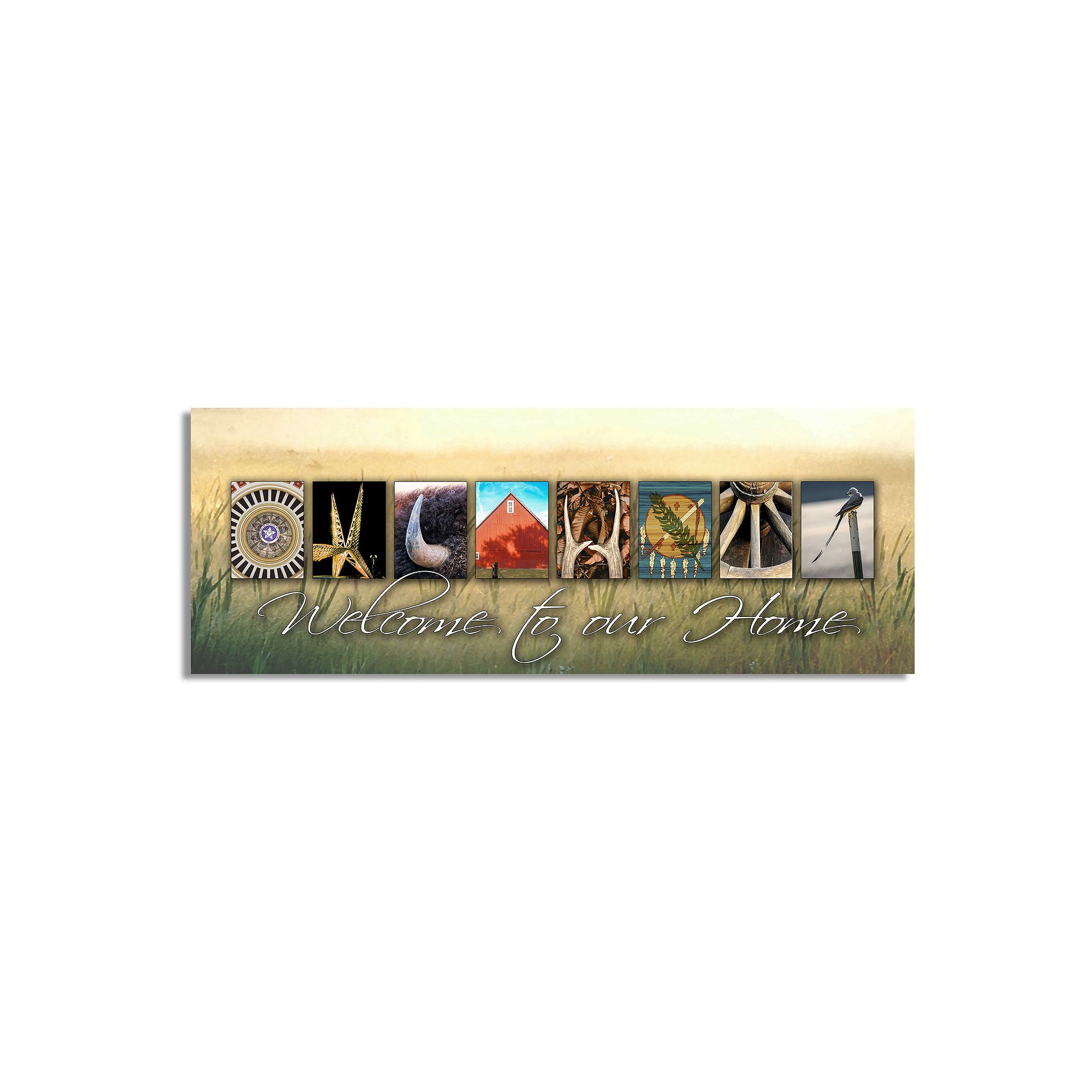 Oklahoma Welcome Block Wall Art, None