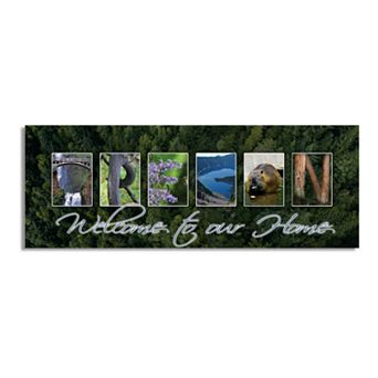 Oregon "Welcome" Block Wall Art