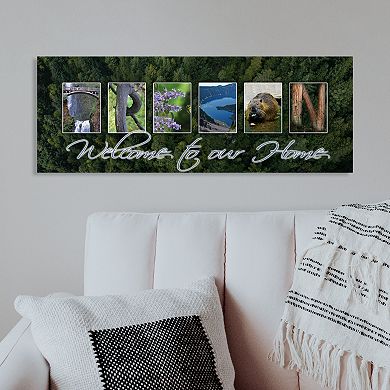 Oregon "Welcome" Block Wall Art