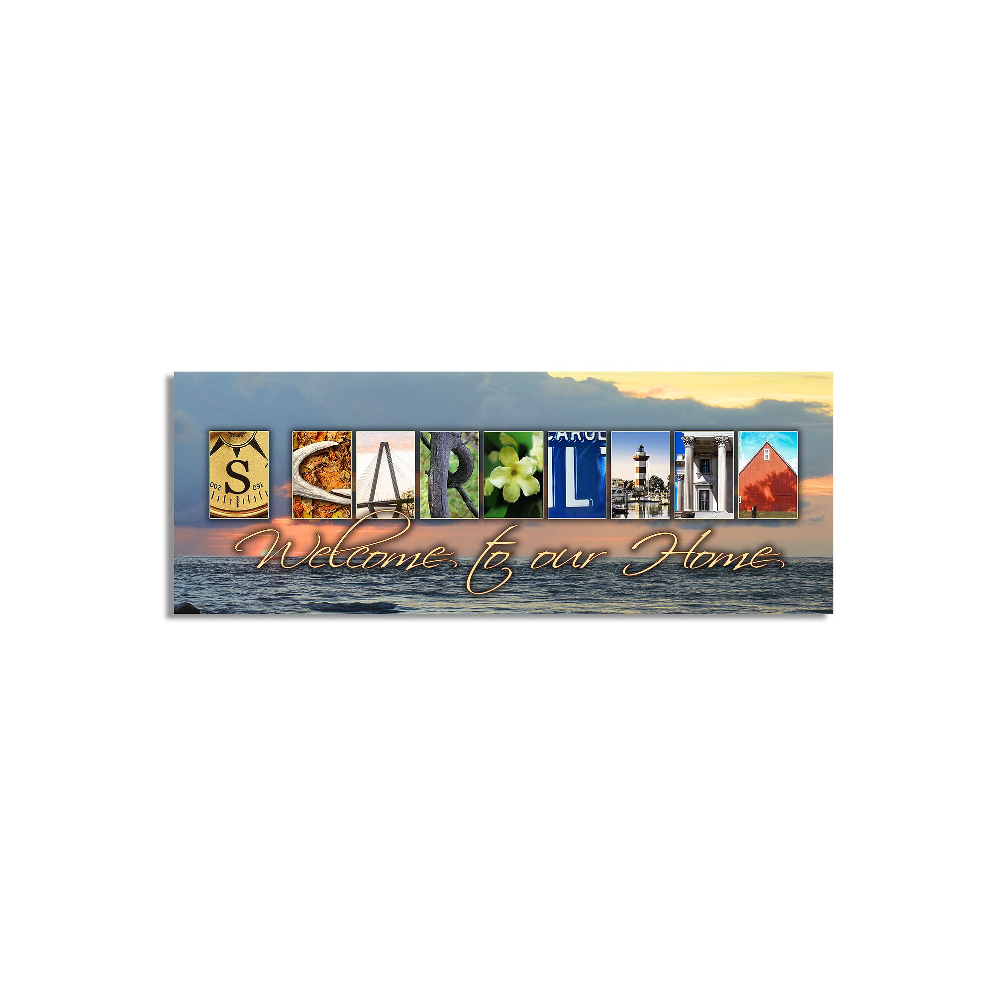 South Carolina Welcome Block Wall Art, None