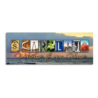 South Carolina "Welcome" Block Wall Art