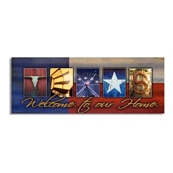 Texas "Welcome" Block Wall Art