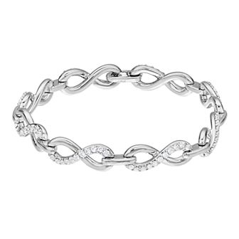 LeRose by Lexi and Rose Sterling Silver Lab-Created White Sapphire Bracelet