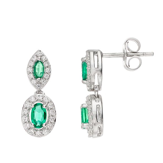 Kohls emerald online earrings