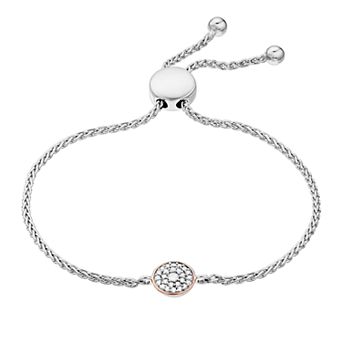 LeRose by Lexi and Rose Lab-Created White Sapphire Lariat Bracelet