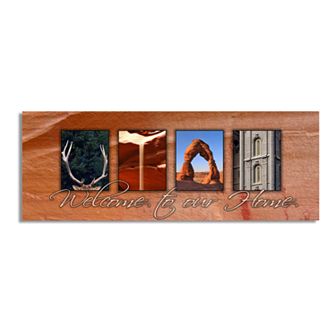 Utah "Welcome" Block Wall Art