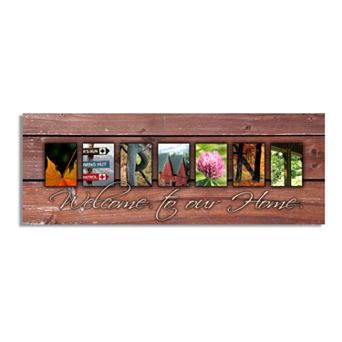 Vermont "Welcome" Block Wall Art
