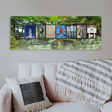 Virginia "Welcome" Block Wall Art