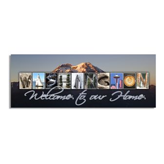 Washington "Welcome" Block Wall Art