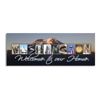Washington "Welcome" Block Wall Art