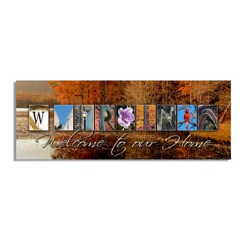 West Virginia "Welcome" Block Wall Art