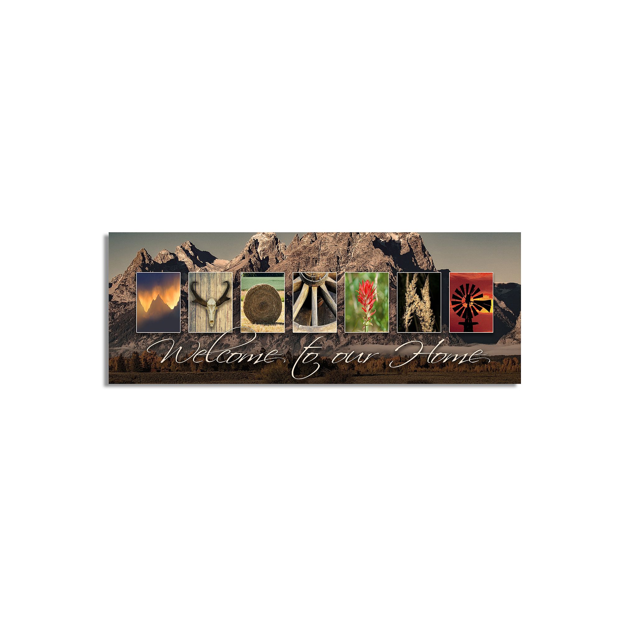 Wyoming Welcome Block Wall Art, None