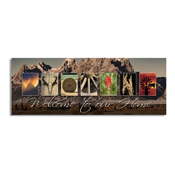 Wyoming "Welcome" Block Wall Art