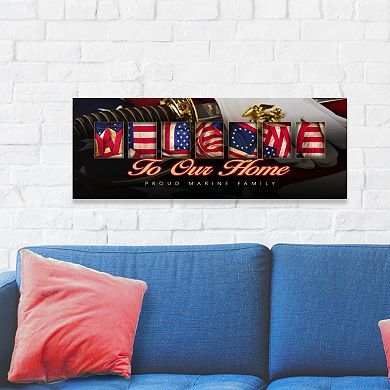 Marines "Welcome" Block Wall Art