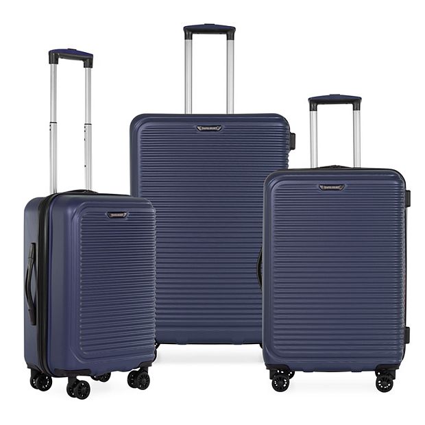 Travel Select TS09094N Savannah 3 Piece Hardside Spinner Luggage Set Navy