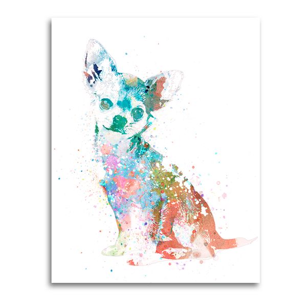 Chihuahua Watercolor Wall Art