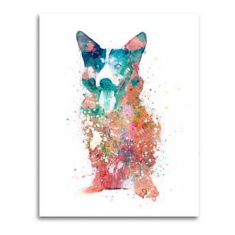 Welsh Corgi Watercolor Wall Art