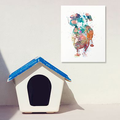 Dachshund Wall Art - Watercolor Dog LG