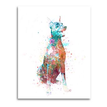 Personal-Prints Doberman Wall Art - Watercolor Dog