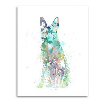 Personal-Prints German Shepherd Wall Art - Watercolor Dog LG