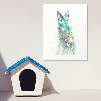 German Shepherd Wall Art - Watercolor Dog LG