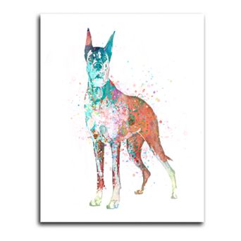 Personal-Prints Great Dane Wall Art - Watercolor Dog LG