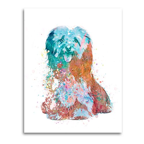 Havanese Watercolor Dog Wall Art