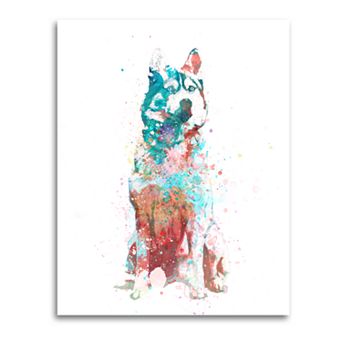 Personal-Prints Siberian Husky Wall Art - Watercolor Dog LG