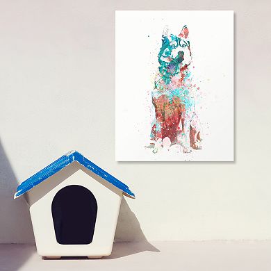 Siberian Husky Wall Art - Watercolor Dog LG